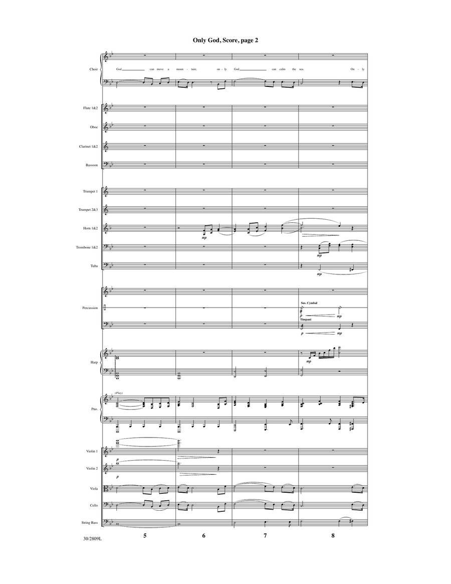 Only God - Downloadable Orchestral Score and Parts Voice scores gallery preview page 4