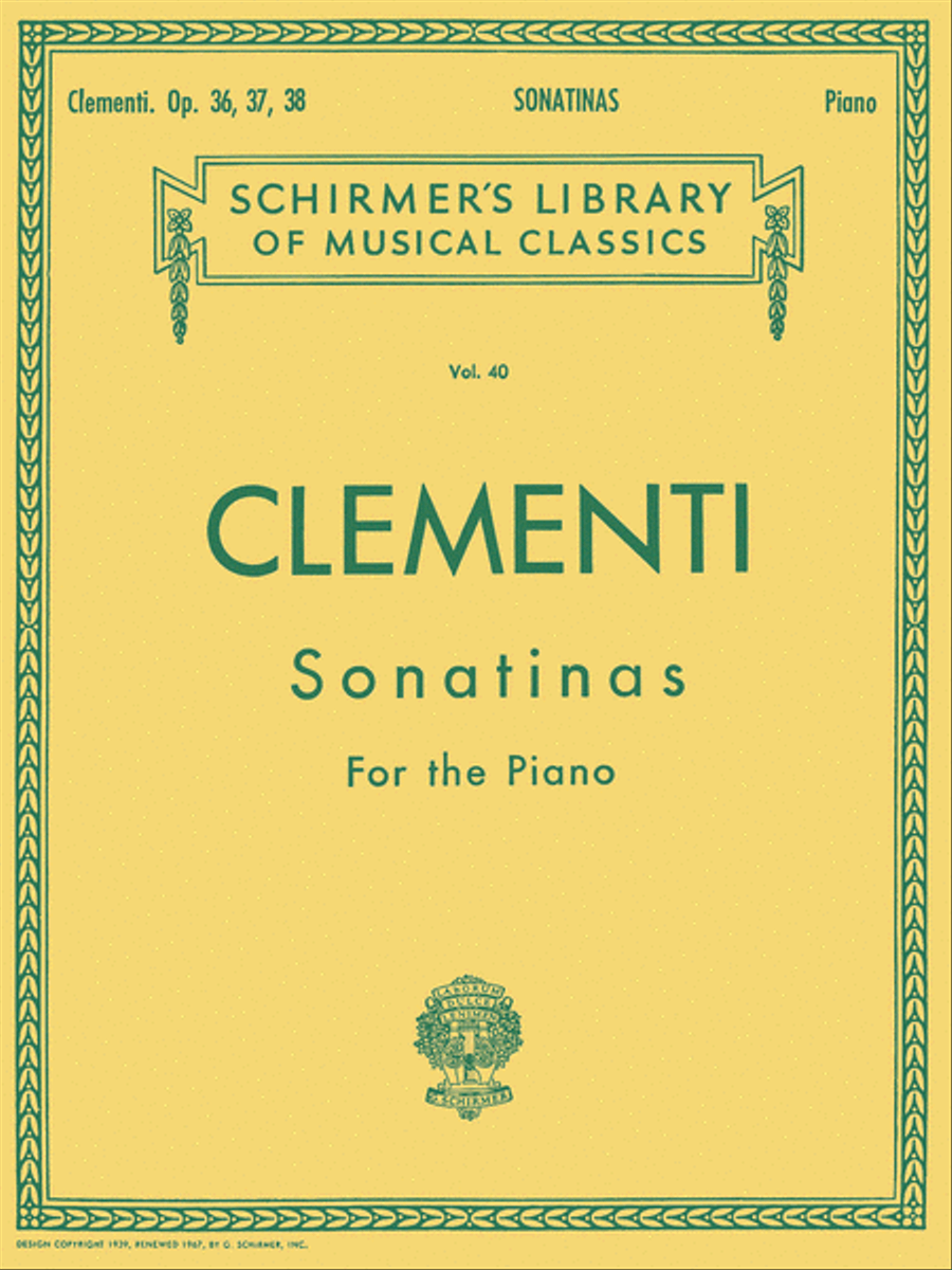 12 Sonatinas, Op. 36, 37, 38 Piano Solo scores gallery preview page 1