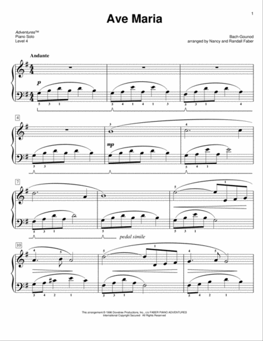 Ave Maria Piano Method scores gallery preview page 1
