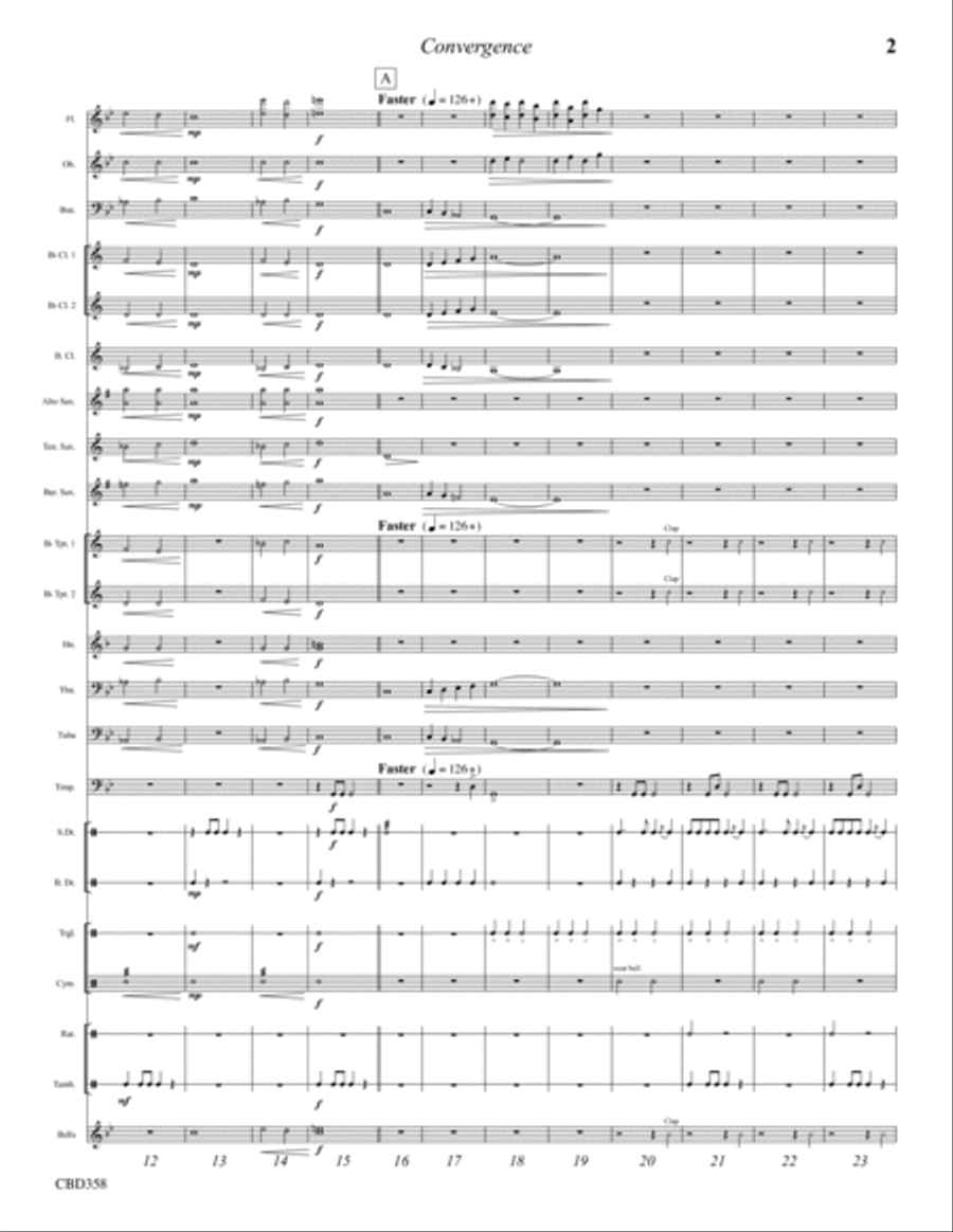 CONVERGENCE for Elementary CONCERT BAND (grade 2) Concert Band scores gallery preview page 2