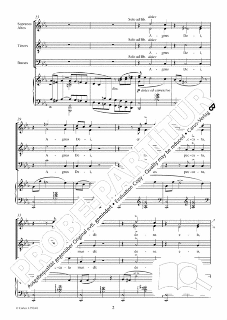 Agnus Dei 4-Part scores gallery preview page 3