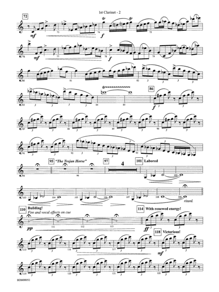 The Iliad (from The Odyssey (Symphony No. 2)): 1st B-flat Clarinet