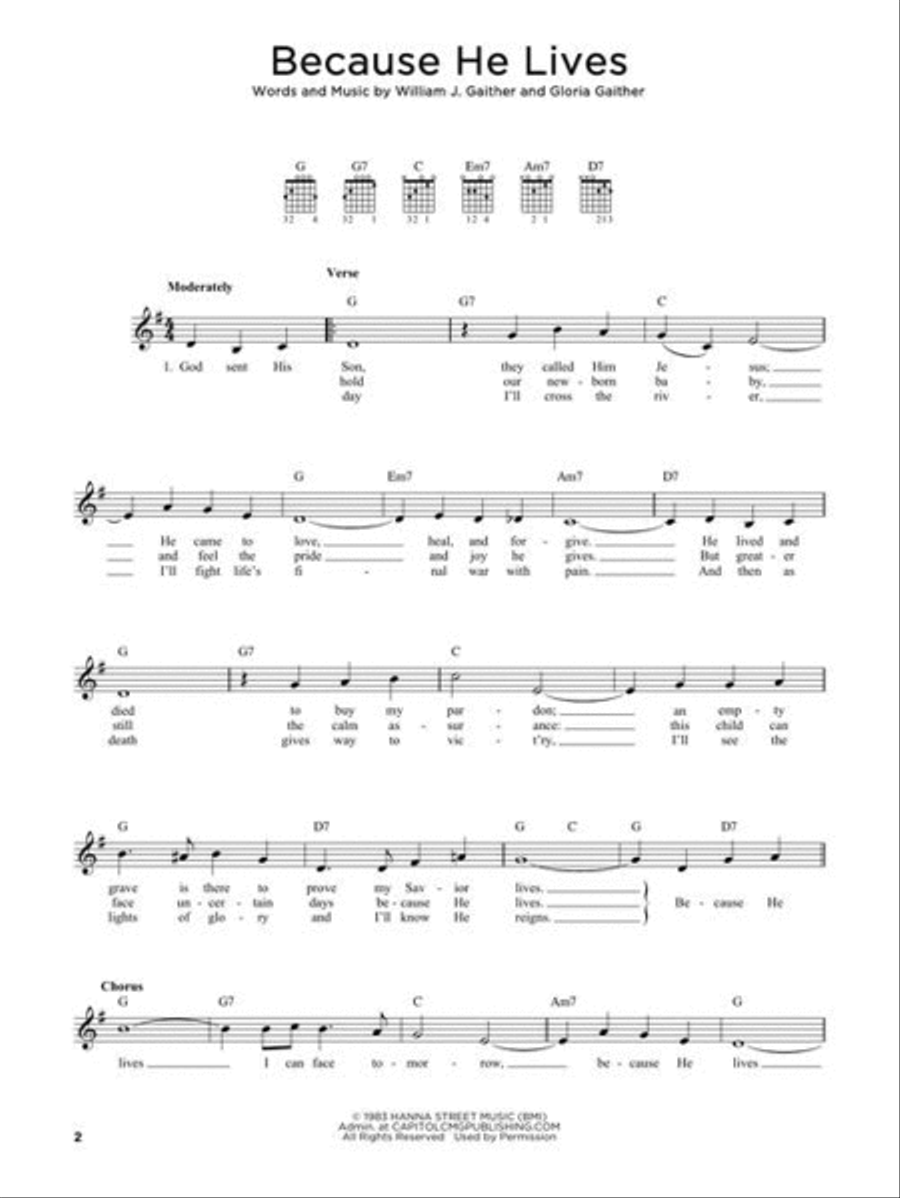 First 50 Gospel Songs You Should Play on Guitar Guitar scores gallery preview page 4