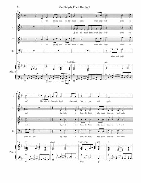 Our Help Is From The Lord (for SATB) image number null