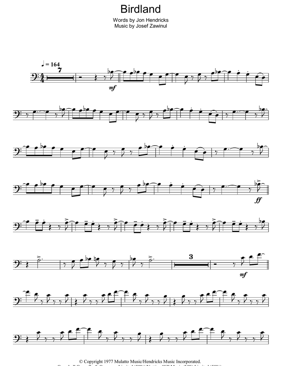 Birdland Voice scores gallery preview page 1