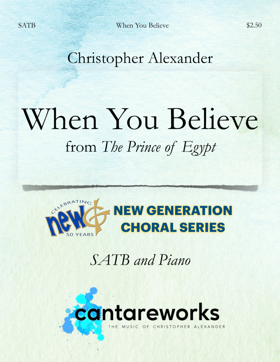 When You Believe 4-Part scores gallery preview page 1