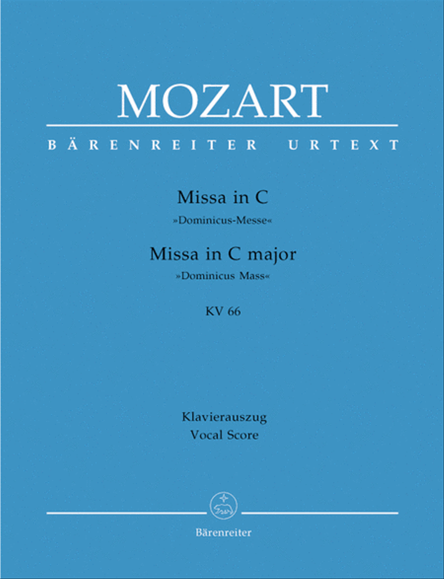 Missa C major, KV 66 'Dominicus Mass' 4-Part scores gallery preview page 1