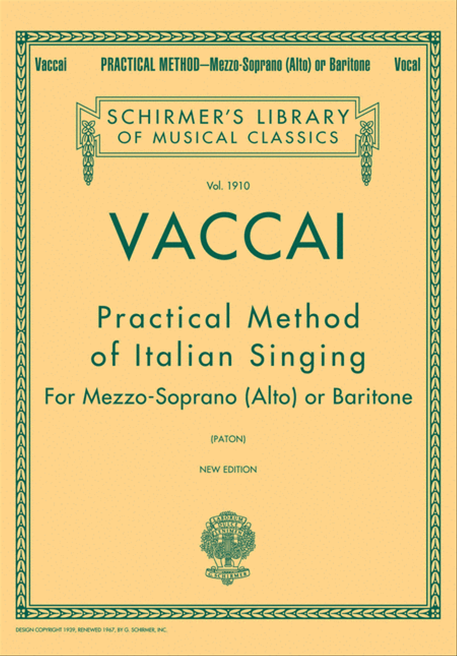 Practical Method of Italian Singing Voice Solo scores gallery preview page 1