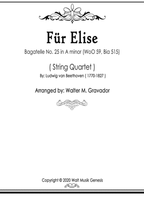Fur Elise - String Quartet Arrangement