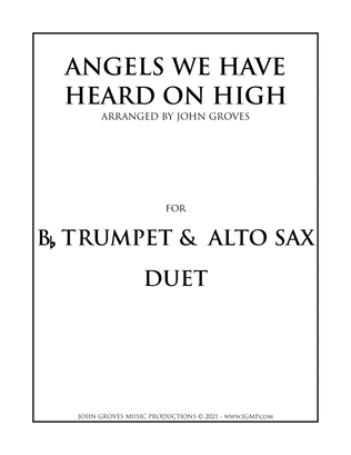 Book cover for Angels We Have Heard On High - Trumpet & Alto Sax Duet