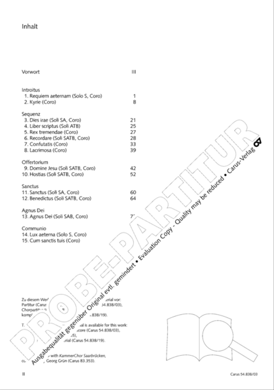Requiem in B 4-Part scores gallery preview page 3
