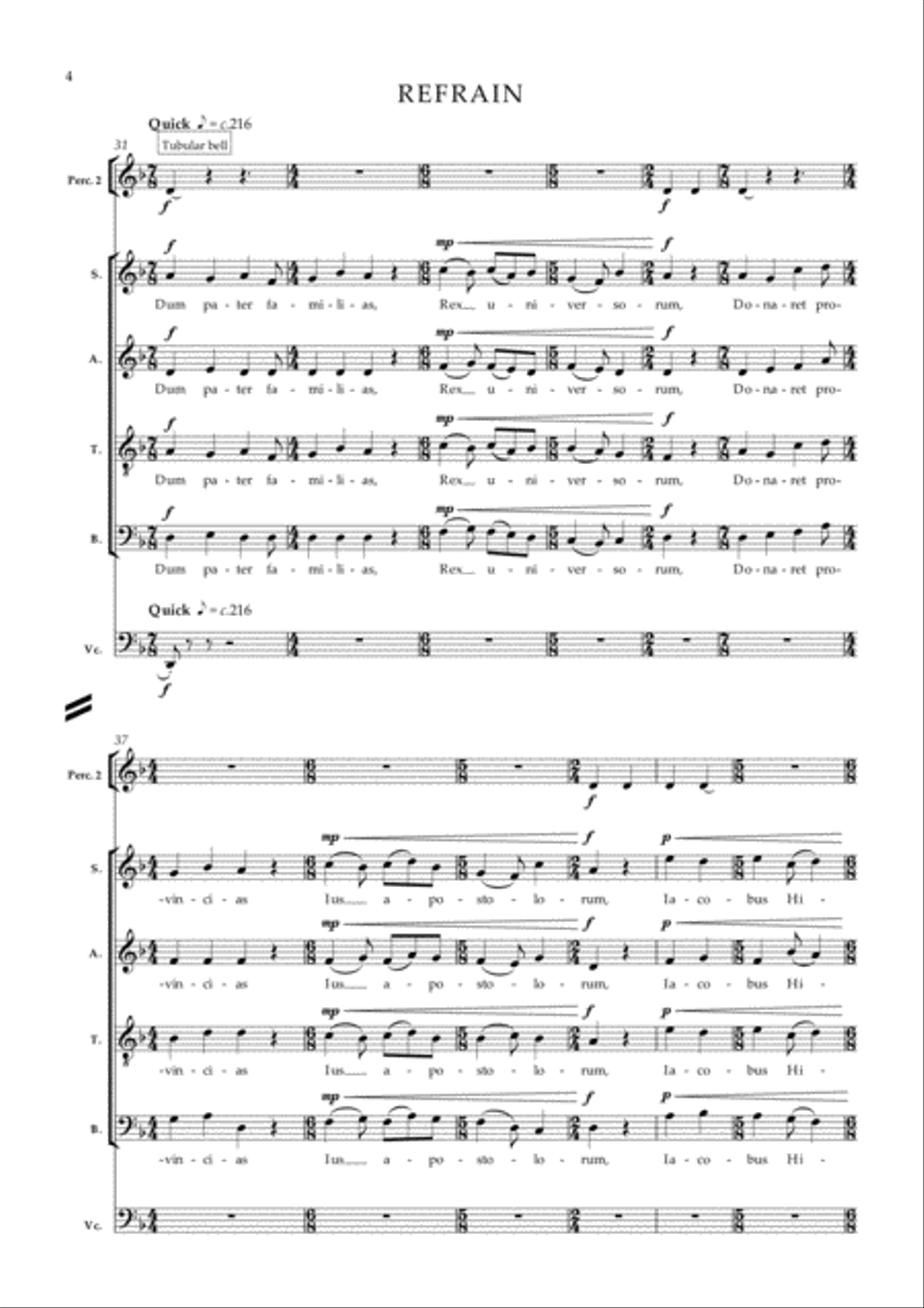 To the Field of Stars To the Field of Stars 4-Part scores gallery preview page 5