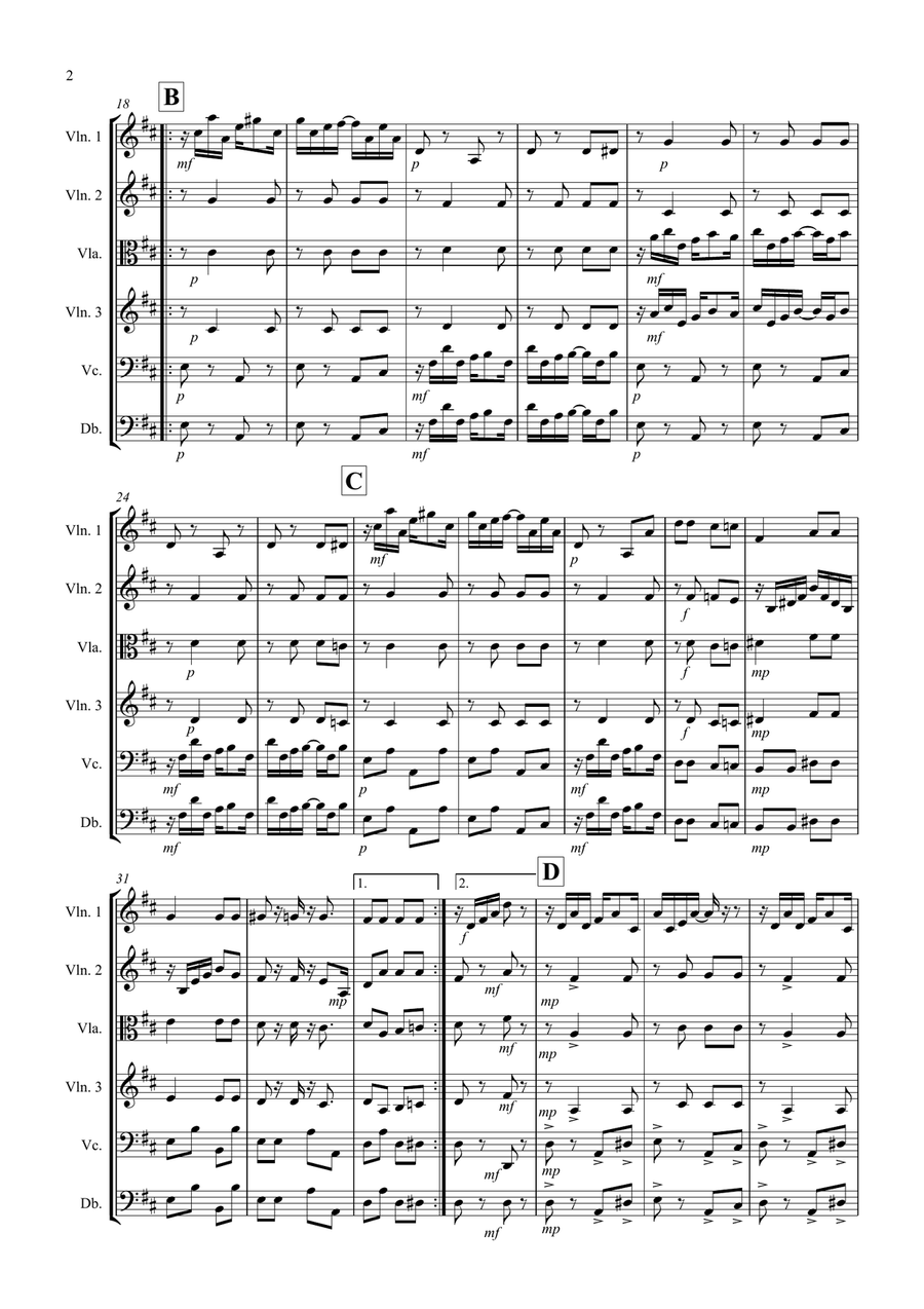 Maple Leaf Rag for String Orchestra String Quartet scores gallery preview page 2
