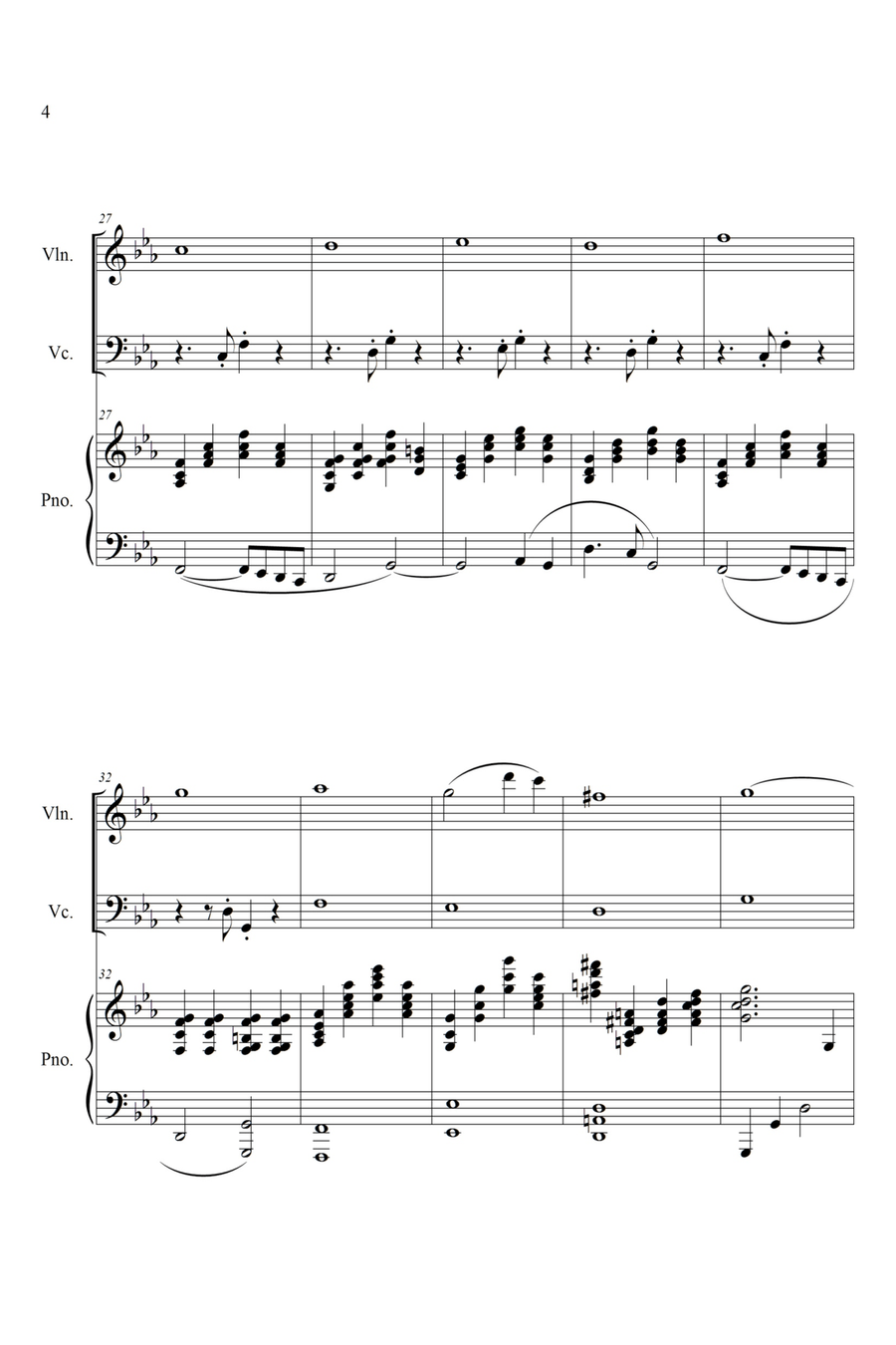 The World Needs Peace The World Needs Peace Piano Trio scores gallery preview page 5