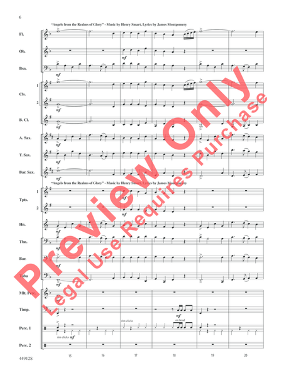 A Yuletide Holiday Concert Band scores gallery preview page 7