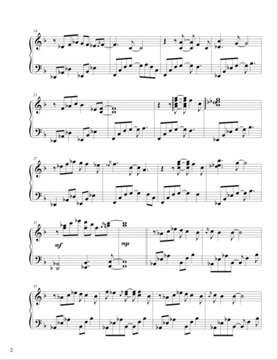 Missing Vince (dedicated to Vince Guaraldi) Piano Solo scores gallery preview page 2