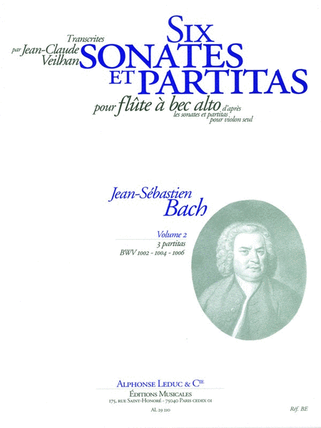 Violin Sonatas & Partitas Arr. For Treble Recorder Solo - Volume 2