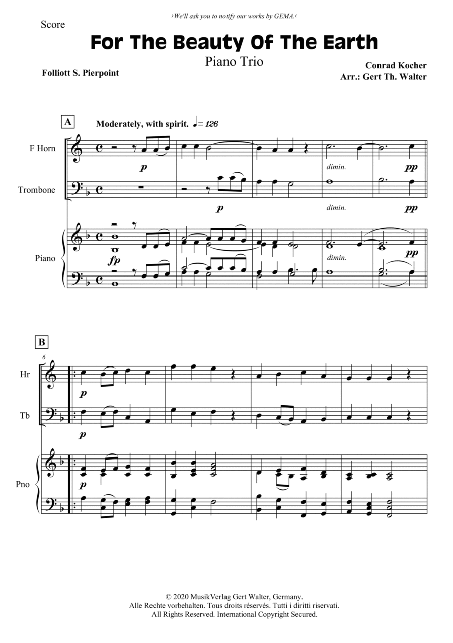 For The Beauty Of The Earth Praise scores gallery preview page 1