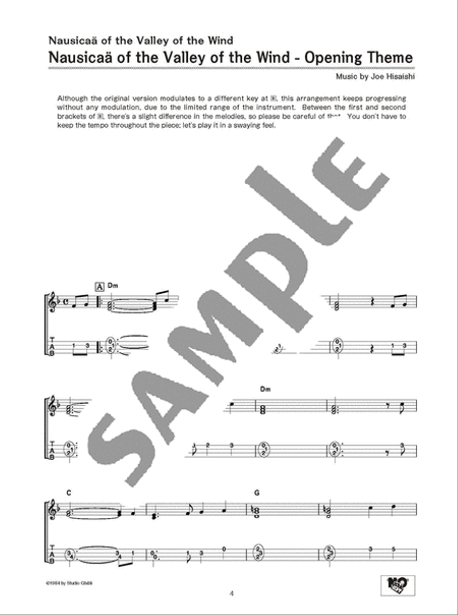 Studio Ghibli Songs for Solo Ukulele Vol.1/English Version Percussion scores gallery preview page 4
