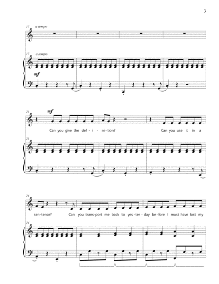 Spelling Bee Spelling Bee Voice Solo scores gallery preview page 4