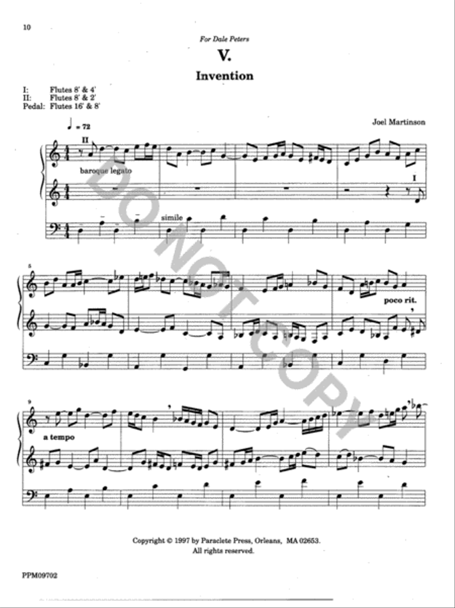 Twelve Organ Trios Organ scores gallery preview page 10