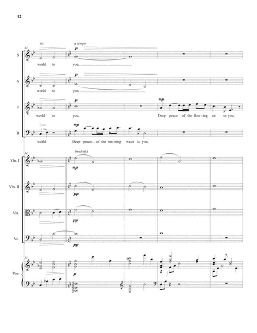 Deep Peace - Full Score and Parts Cello scores gallery preview page 13