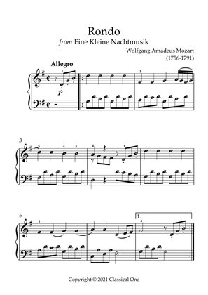 Mozart - Rondo (from Eine Kleine Nachtmusik)(With Note name)