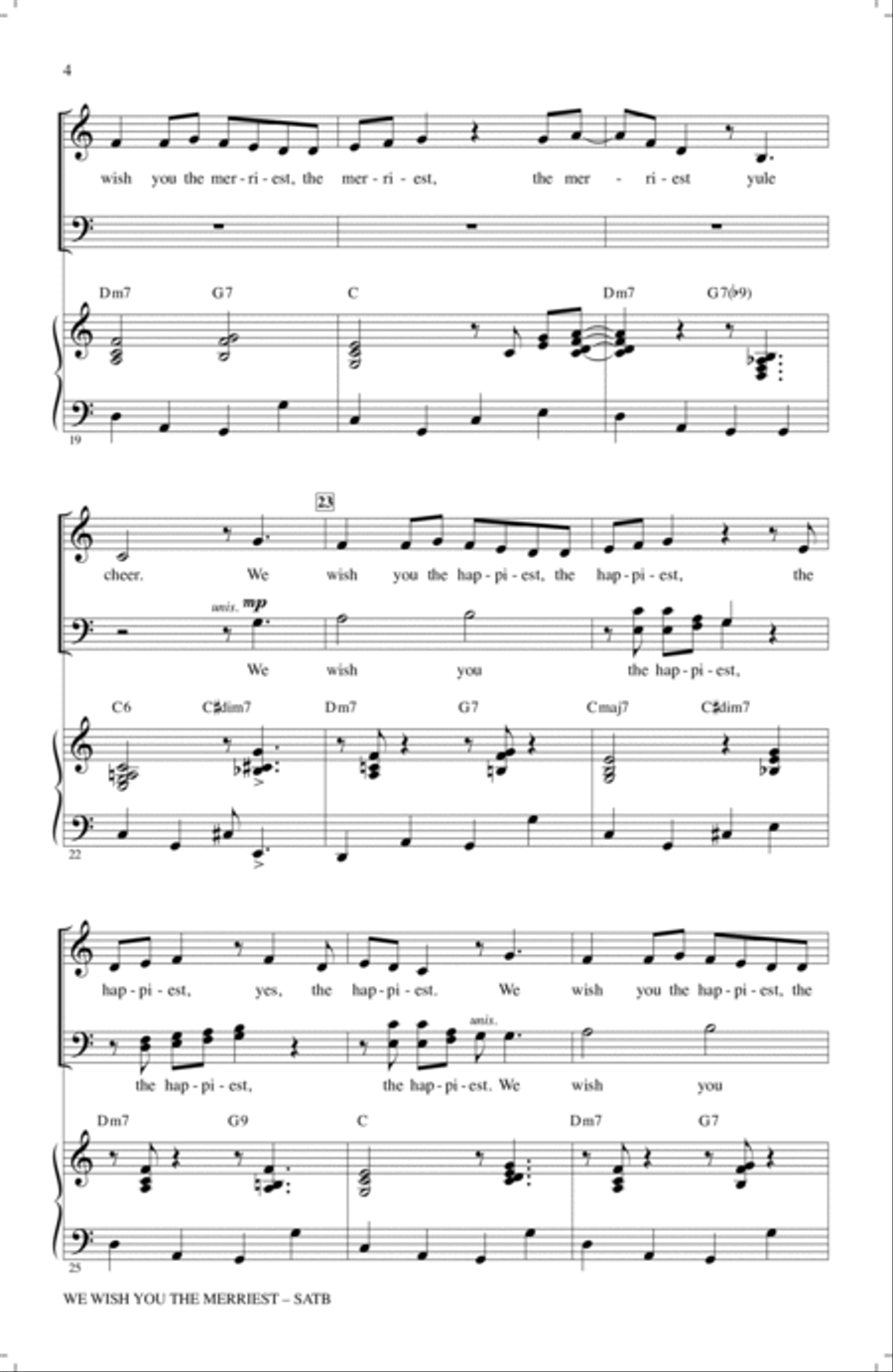 We Wish You The Merriest 4-Part scores gallery preview page 3