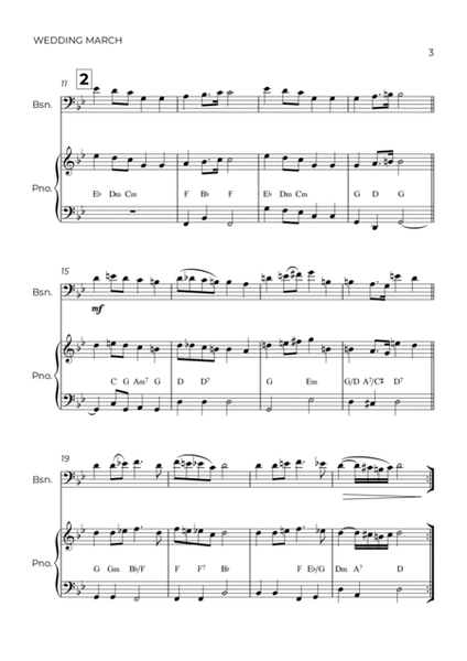 WEDDING MARCH - RICHARD WAGNER - BASSOON & PIANO image number null