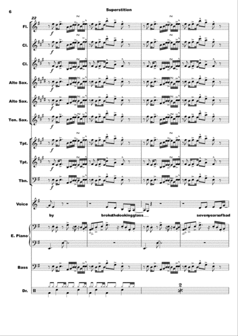 Superstition Large Ensemble scores gallery preview page 6