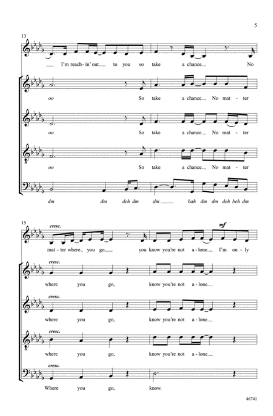 One Call Away One Call Away Choir scores gallery preview page 4