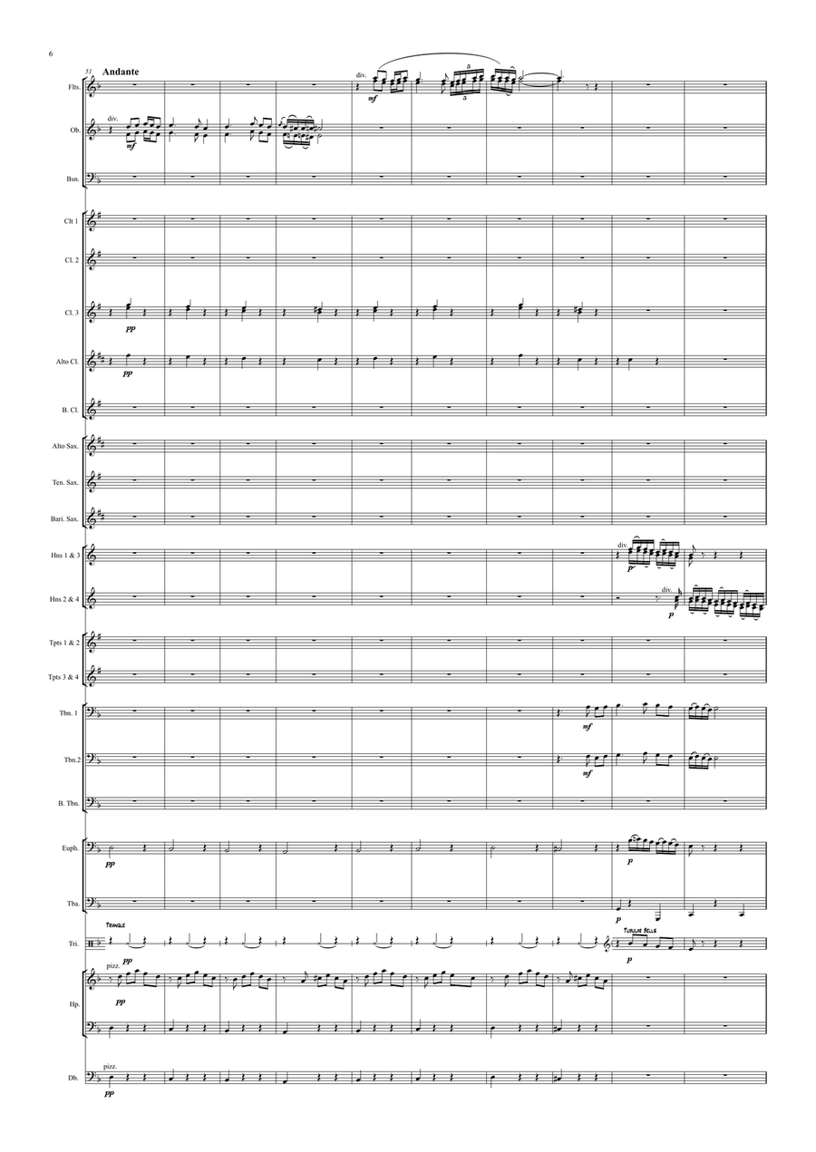 Elegy Sentimentale for Concert Band Concert Band scores gallery preview page 6