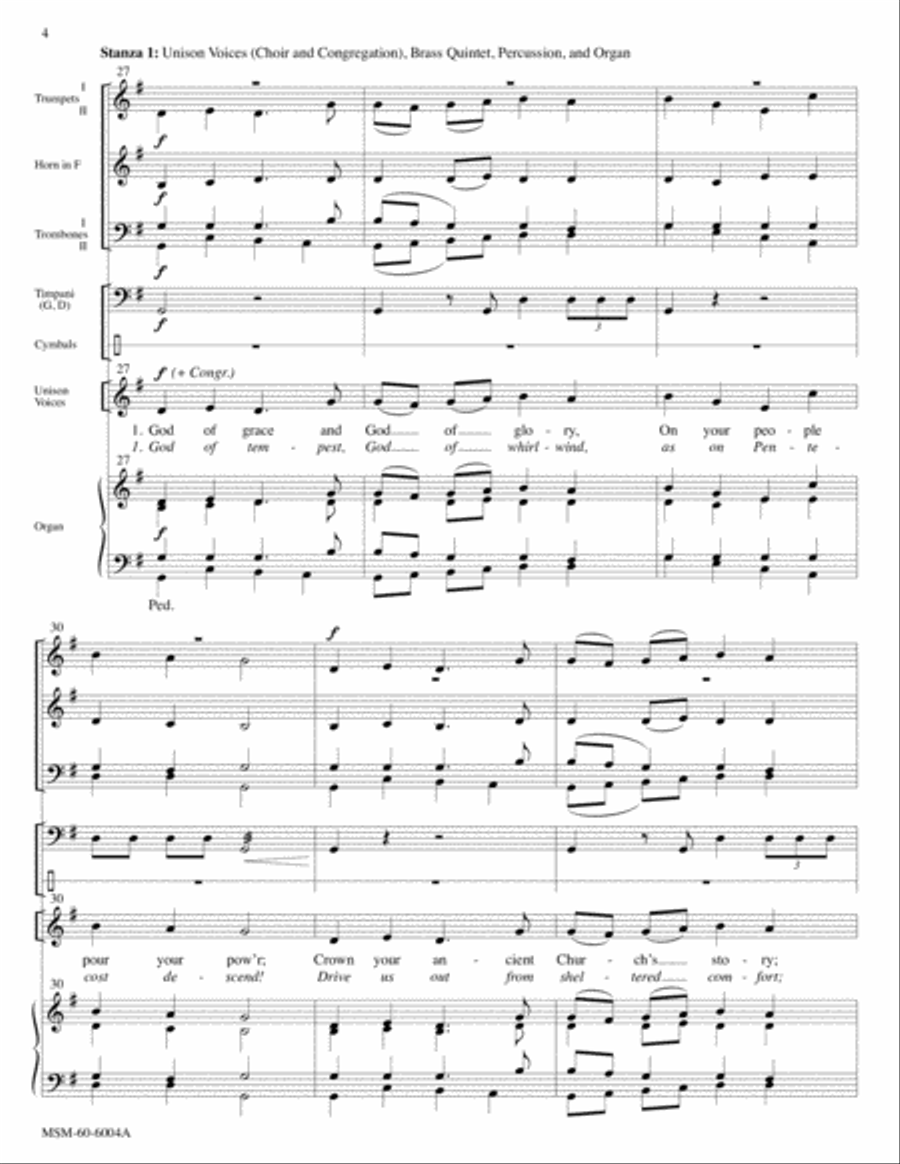 God of Grace and God of Glory God of Tempest, God of Whirlwind (Full Score) Choir scores gallery preview page 4