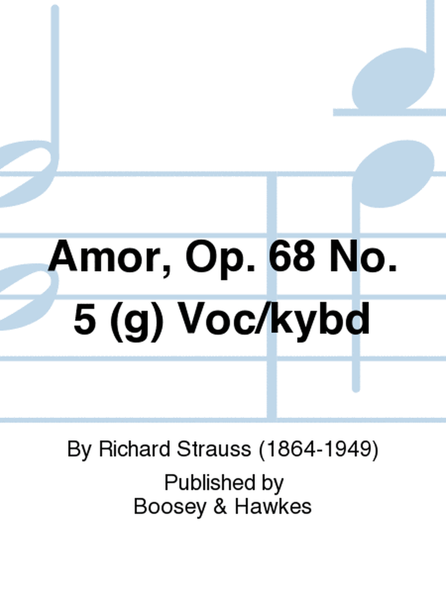 Amor, Op. 68 No. 5 (g) Voc/kybd