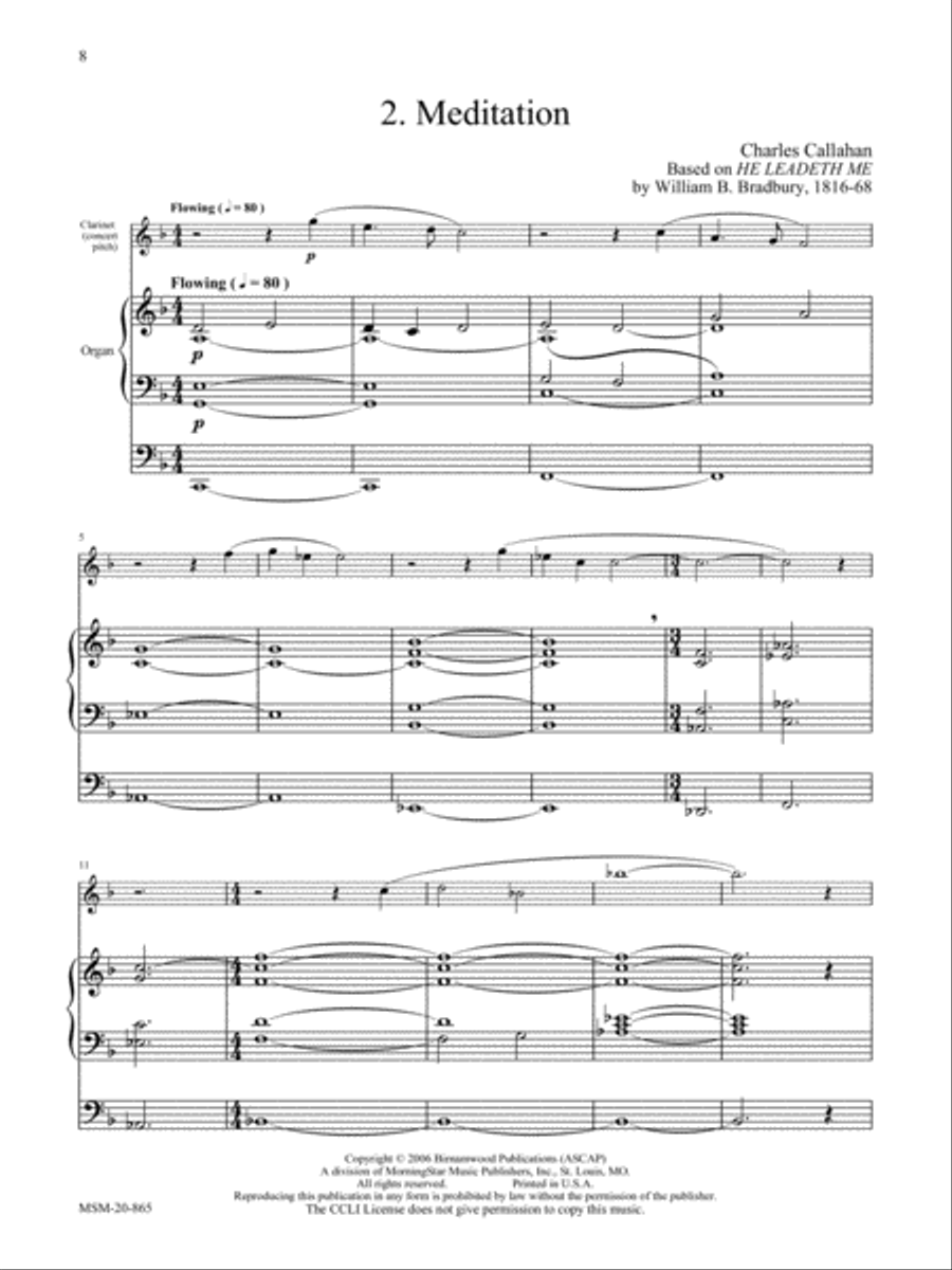 An American Sonata for Solo Instrument and Organ Organ scores gallery preview page 4