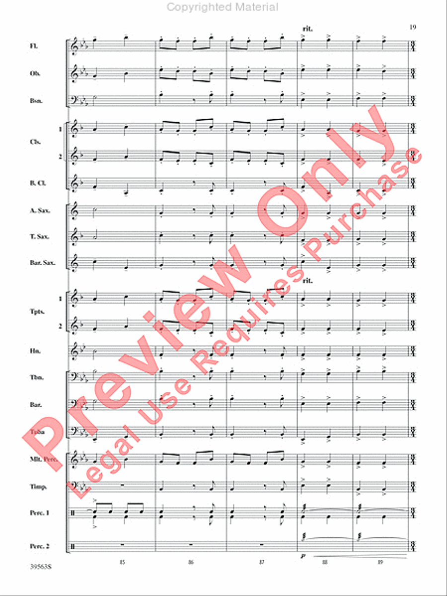 Academic Festival Overture Concert Band scores gallery preview page 20