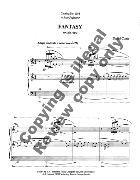 Fantasy for Solo Piano image number null