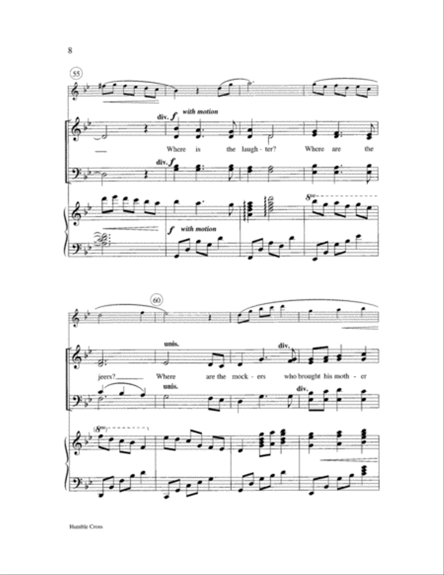 Humble Cross 4-Part scores gallery preview page 8