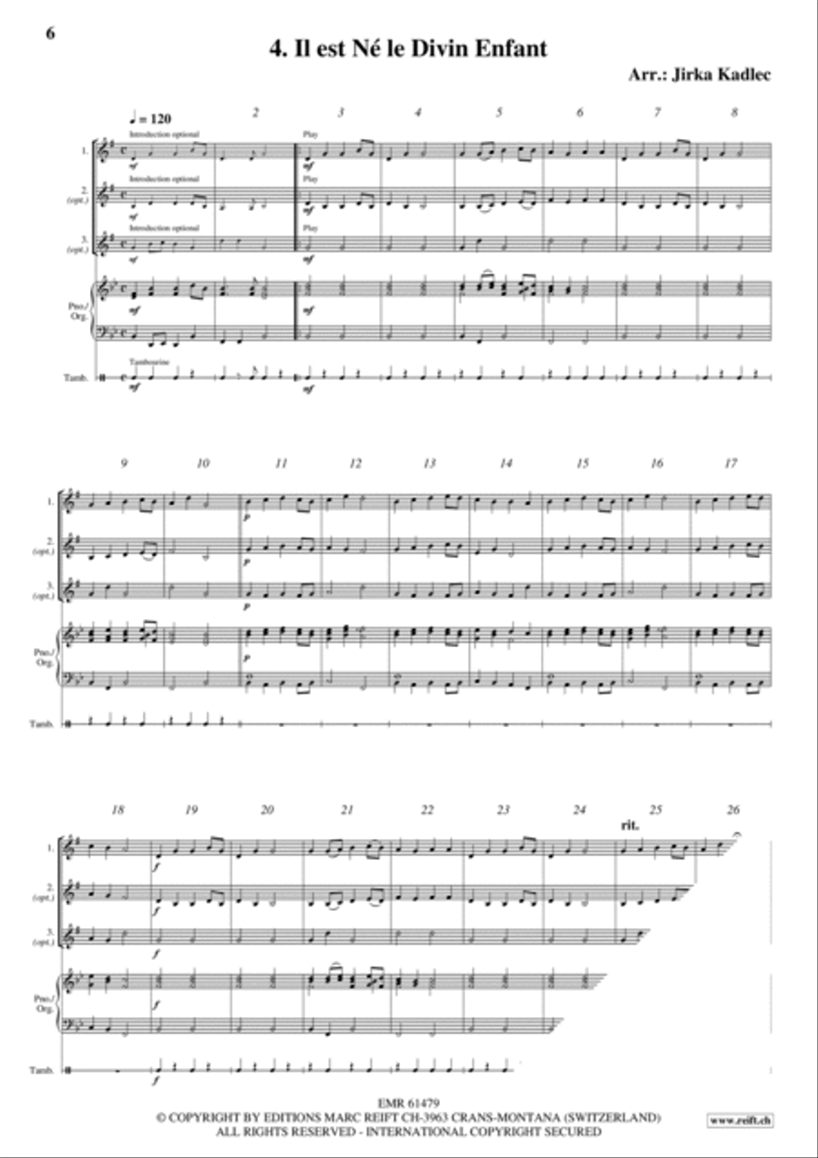 12 Easy Christmas Songs Brass Duet scores gallery preview page 6