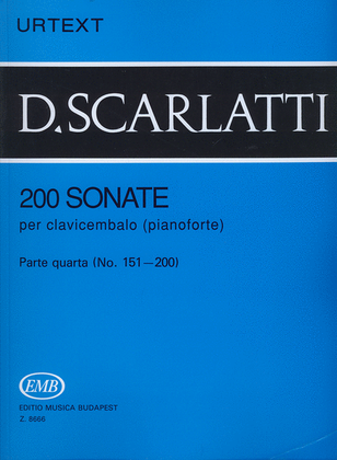 Book cover for 200 Sonate per clavicembalo (pianoforte) 4