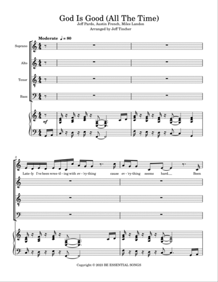 God Is Good (all The Time) 4-Part scores gallery preview page 2