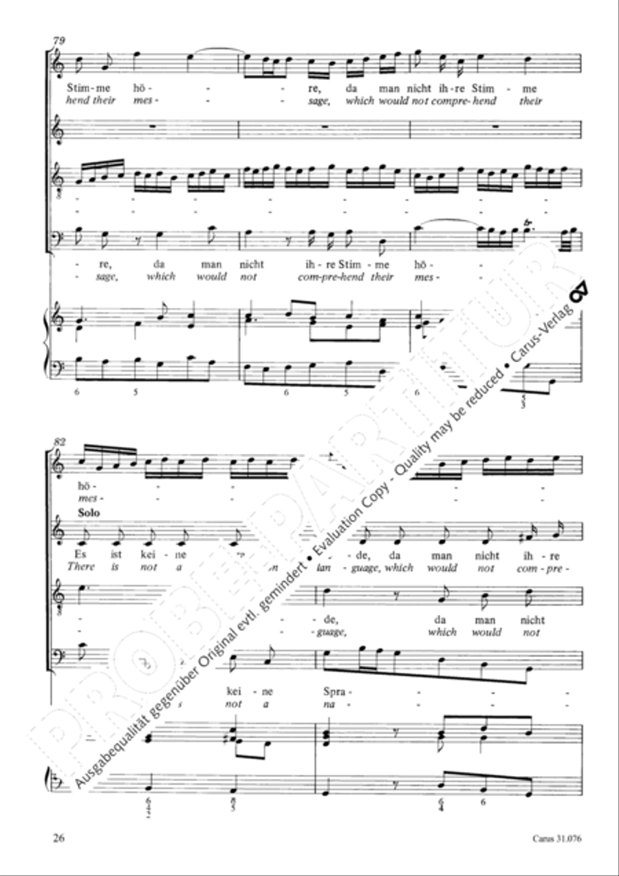 The heavens are telling the Father's glory (Die Himmel erzahlen die Ehre Gottes) 4-Part scores gallery preview page 27