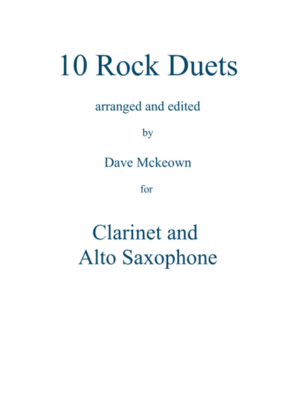 10 Rock Duets for Clarinet and Alto Saxophone image number null