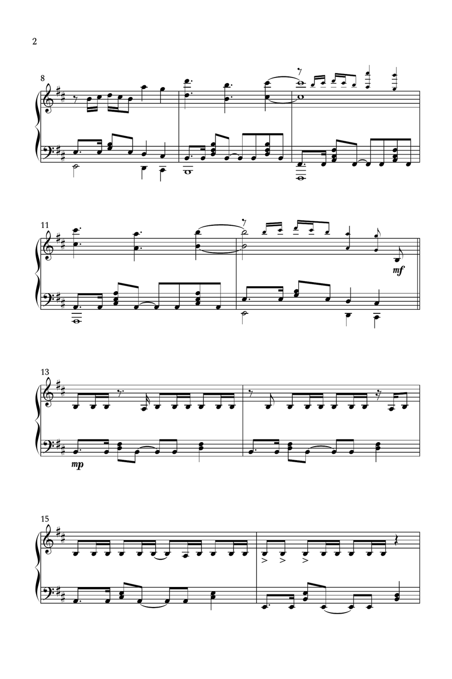 Heavy Is The Crown Piano Solo scores gallery preview page 2