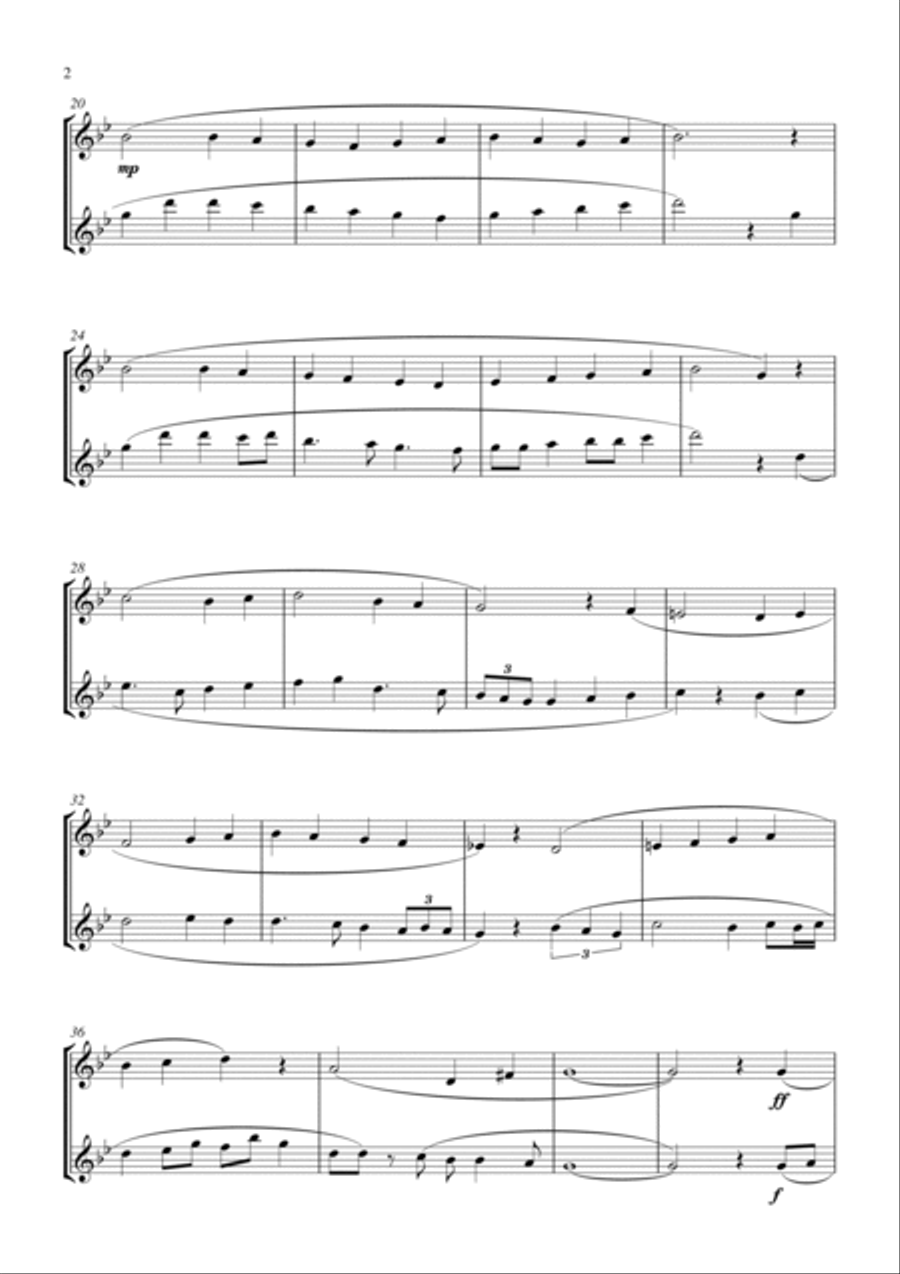 God Rest You Merry, Gentlemen (for flute duet, suitable for grades 1-5) Flute Duet scores gallery preview page 2