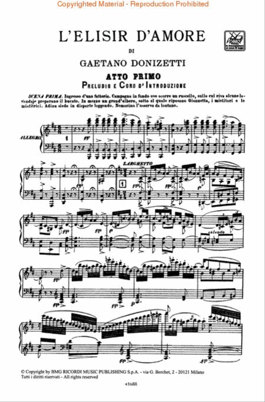 L'elisir d'amore Voice scores gallery preview page 2
