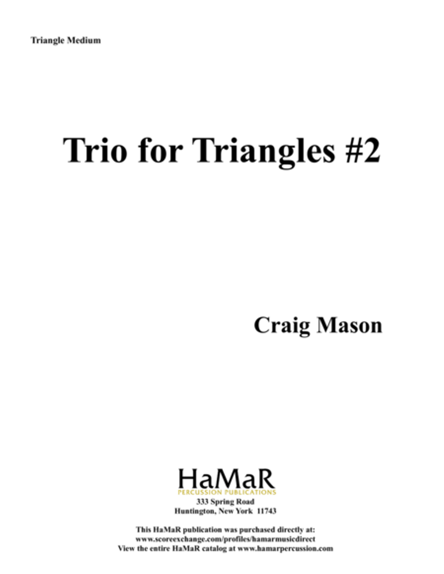 Triangle Trios #2 Percussion scores gallery preview page 1