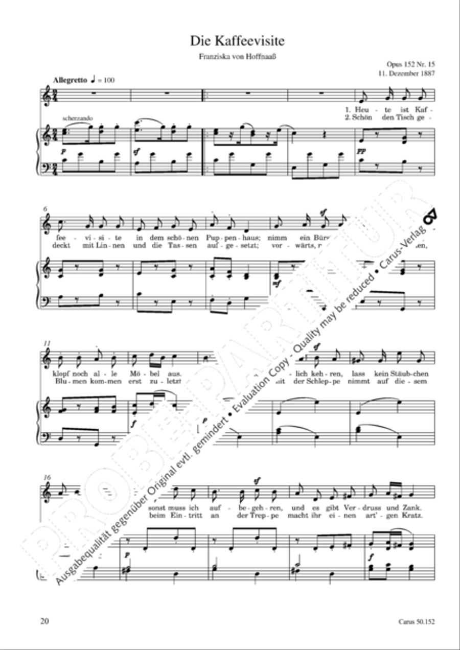 Liederbuch fur Kinder op. 152 Choir scores gallery preview page 21