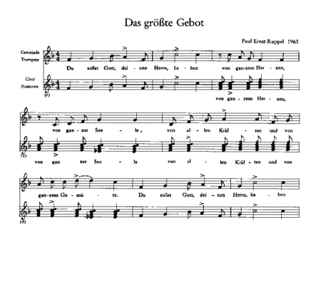 Sechs geistliche Lieder von Planzer, Ruppel, Schweizer
