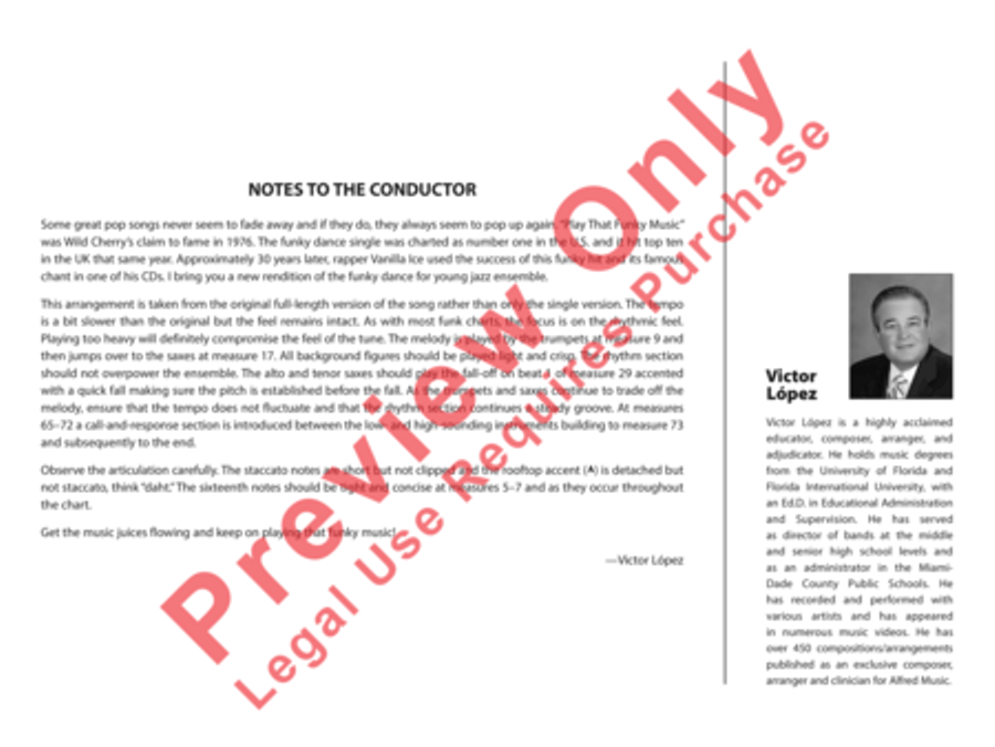 Play That Funky Music Jazz Ensemble scores gallery preview page 3